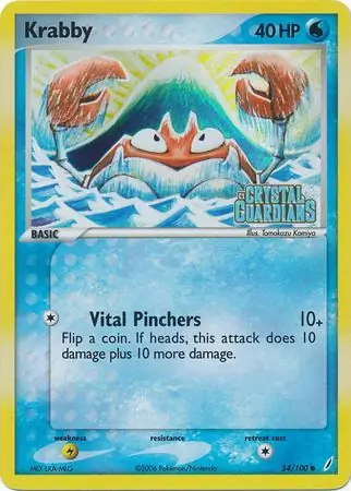 54/100 Krabby CG Common Reverse Holo