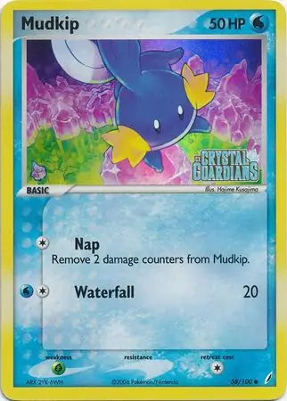 58/100 Mudkip CG Common Reverse Holo