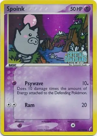 62/100 Spoink CG Common Reverse Holo