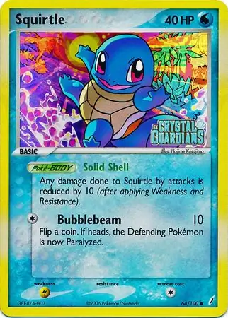 64/100 Squirtle CG Common Reverse Holo