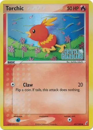 Torchic Crystal Guardians 65/100 Common Reverse Holo