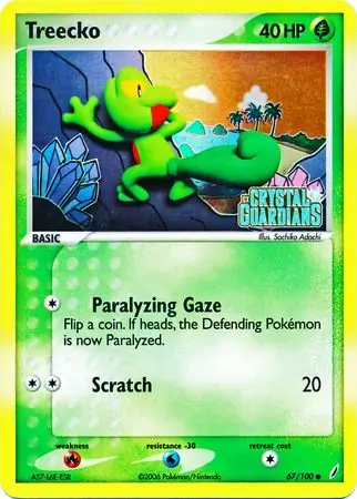 67/100 Treecko CG Common Reverse Holo