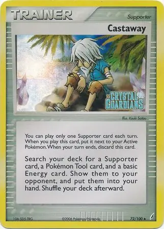 Castaway 72/100 3 EX CRYSTAL GUARDIANS UNCOMMON REVERSE HOLO PTCG