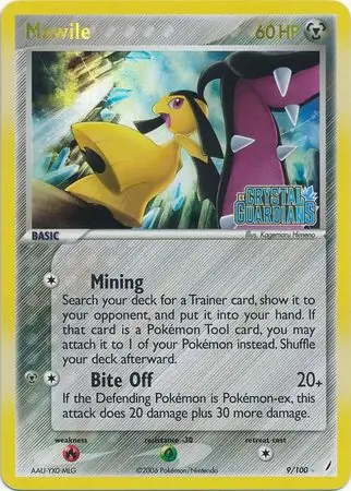 Mawile 9/100 3 EX CRYSTAL GUARDIANS HOLO RARE REVERSE HOLO PTCG
