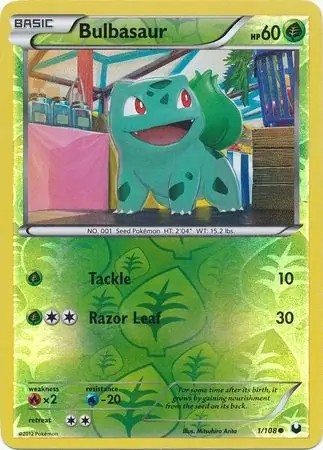1/108 Bulbasaur DEX Common Reverse Holo