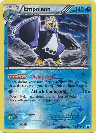 29/108 Empoleon DEX Rare Holo Reverse Holo