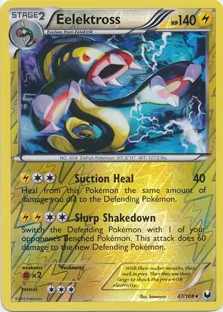 47/108 Eelektross DEX Rare Holo Reverse Holo