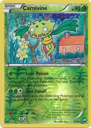 5/108 Carnivine DEX Rare Reverse Holo
