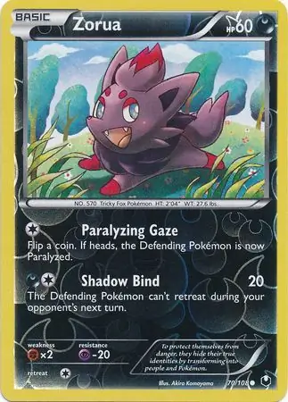 70/108 Zorua DEX Common Reverse Holo