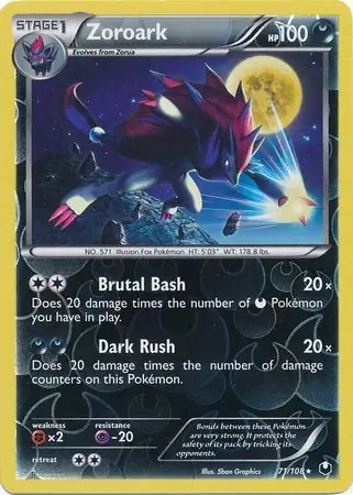 71/108 Zoroark DEX Rare Reverse Holo