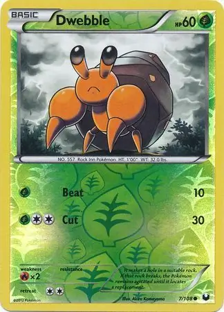 7/108 Dwebble DEX Common Reverse Holo