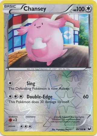 80/108 Chansey DEX Common Reverse Holo