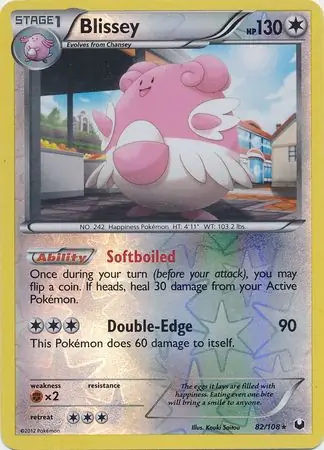 82/108 Blissey DEX Rare Holo Reverse Holo
