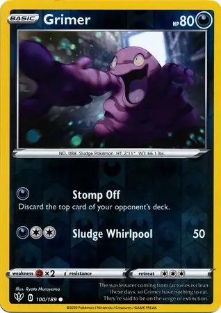 100/189 Grimer DAA Common Reverse Holo