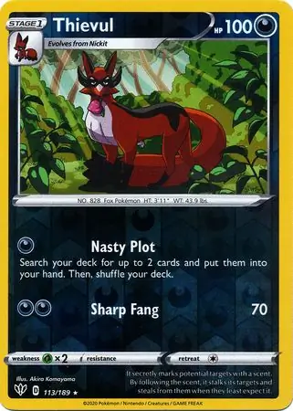 113/189 Thievul DAA Rare Reverse Holo