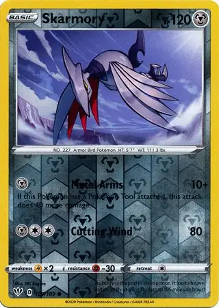 120/189 Skarmory DAA Common Reverse Holo