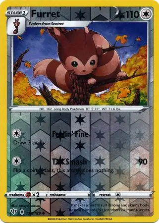 136/189 Furret DAA Uncommon Reverse Holo