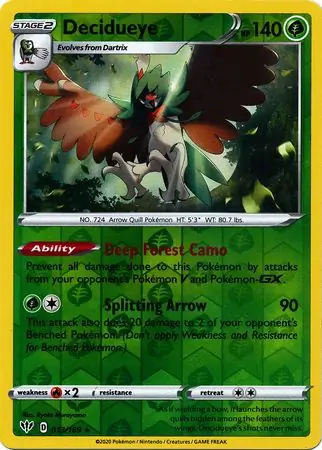 013/189 Decidueye DAA Rare Holo Reverse Holo
