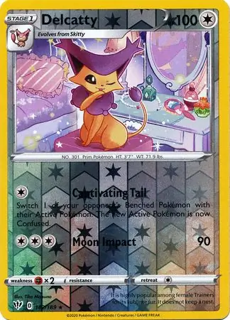 142/189 Delcatty DAA Rare Reverse Holo