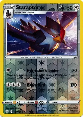 147/189 Staraptor DAA Rare Reverse Holo