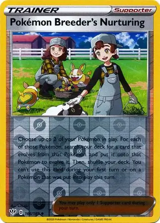 166/189 Pokémon Breeder's Nurturing DAA Uncommon Reverse Holo