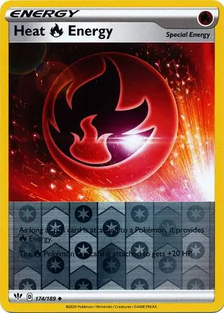 174/189 Heat Fire Energy DAA Uncommon Reverse Holo