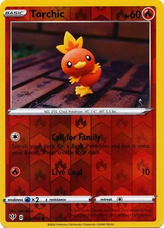022/189 Torchic DAA Common Reverse Holo