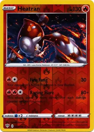025/189 Heatran DAA Rare Holo Reverse Holo
