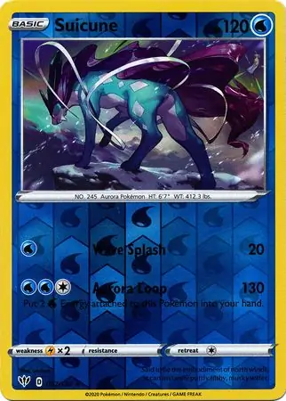 037/189 Suicune DAA Rare Holo Reverse Holo