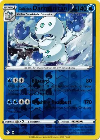 044/189 Galarian Darmanitan DAA Rare Reverse Holo