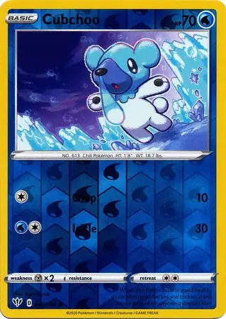048/189 Cubchoo DAA Common Reverse Holo