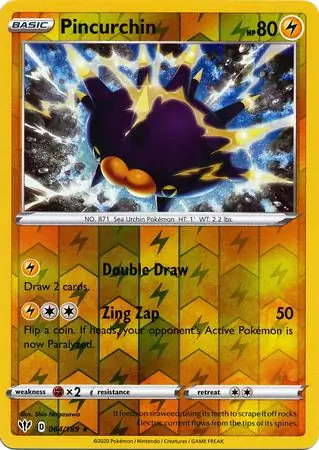 064/189 Pincurchin DAA Rare Holo Reverse Holo