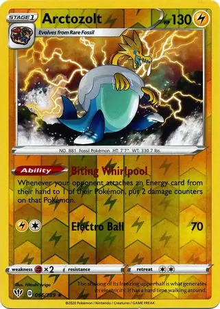 066/189 Arctozolt DAA Rare Holo Reverse Holo