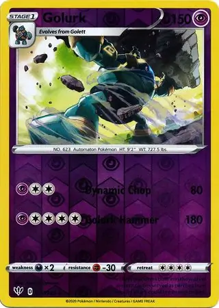 077/189 Golurk DAA Rare Reverse Holo