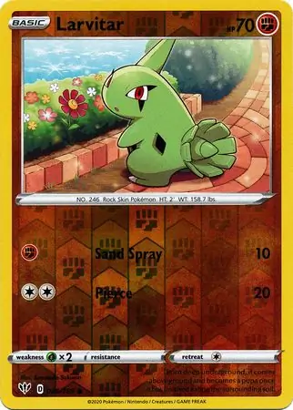 086/189 Larvitar DAA Common Reverse Holo