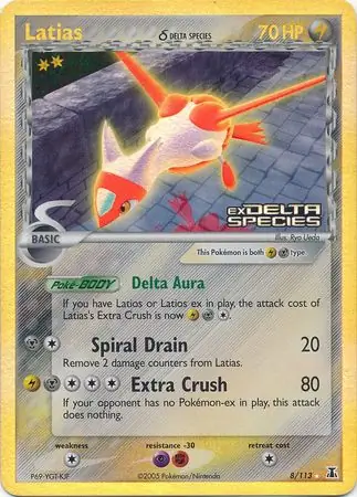 8/113 Latias δ DS Rare Holo Reverse Holo