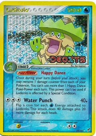 19/107 Ludicolo DX Rare Reverse Holo
