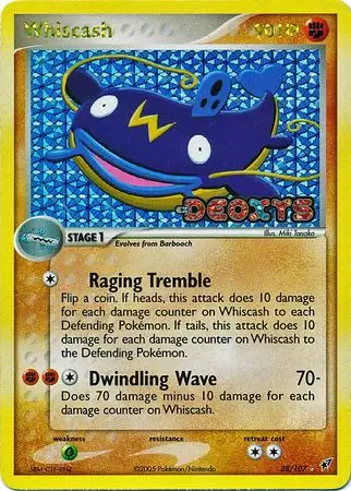 28/107 Whiscash DX Rare Reverse Holo
