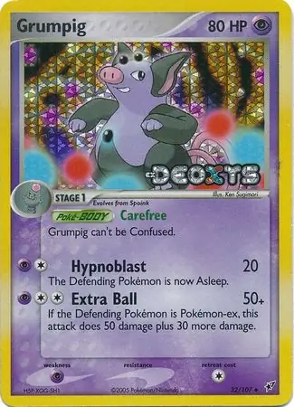 32/107 Grumpig DX Uncommon Reverse Holo
