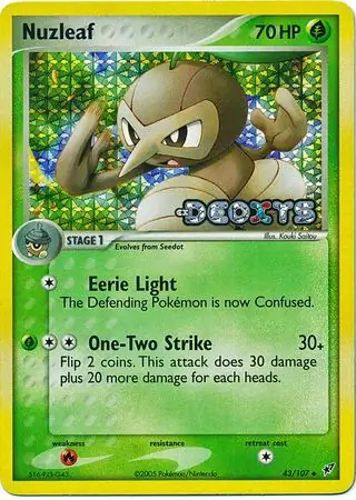 43/107 Nuzleaf DX Uncommon Reverse Holo