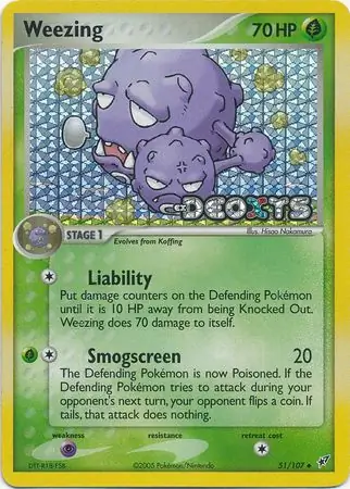 51/107 Weezing DX Uncommon Reverse Holo