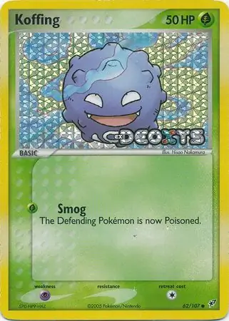 62/107 Koffing DX Common Reverse Holo