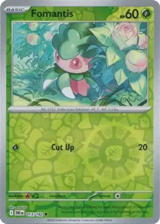 013/182 Fomantis DRI Common Reverse Holo
