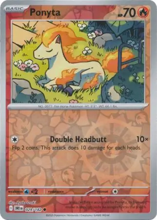 029/182 Ponyta DRI Common Reverse Holo