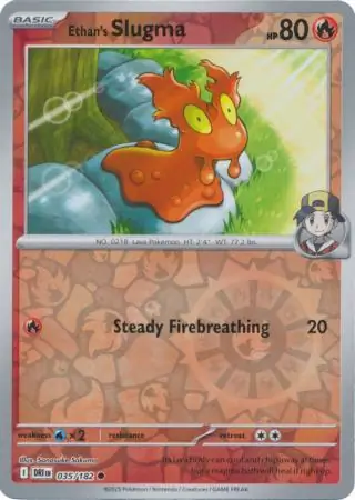 035/182 Ethan's Slugma DRI Common Reverse Holo