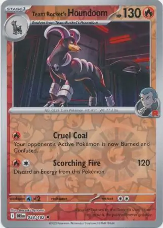 038/182 Team Rocket's Houndoom DRI Uncommon Reverse Holo