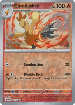 041/182 Combusken DRI Common Reverse Holo