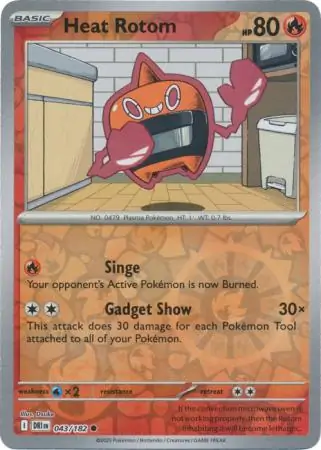 043/182 Heat Rotom DRI Common Reverse Holo