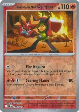 044/182 Hearthflame Mask Ogerpon DRI Uncommon Reverse Holo