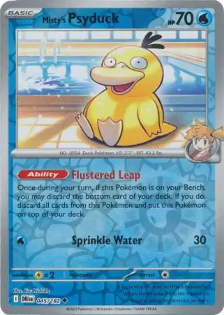 045/182 Misty's Psyduck DRI Uncommon Reverse Holo
